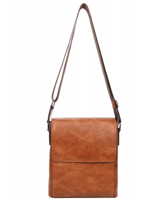 Mens Messenger Crossbody Bag C5-2028 BROWN